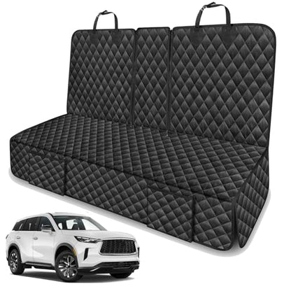 Dog Car Seat Cover for Back Seat Compatible with Infiniti Q50 QX60 QX50 Q60 QX55 SUV Accessories 2000-2025 2026, Waterproof & Non-Slip Car Pet Bench Rear Seat Covers