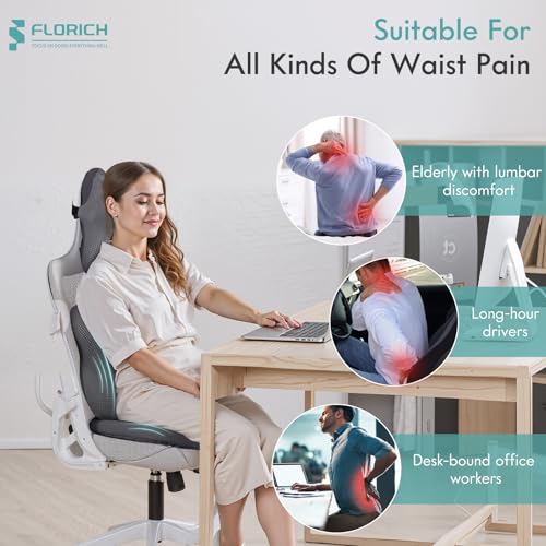 Car Seat Cushion and Lumbar Support Pillow for Office Chair Car, Neck Headrest Pillow, Ergonomic Memory Foam, Pressure-Relieving Back Support for Car, Office Chair & Wheelchair – Gray - color: Deepgray, size: Seat Cushion&Lumbar Pillow&Headrest Pillow
