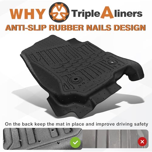 TripleAliners Fit for Toyota 2025 2026 4Runner Accessories Floor Mats All Weather Liners Custom Fit TPE Heavy-Duty 1st&2nd Row Waterproof Anti-Slip Floor Liners (Only for 5 Seats) Not for Hybrid Model - size: 4Runner | 5-Seat | 2025+
