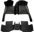 Custome Car Mats Accessories All Weather Floor mats Compatible with Automotive Floor Mats Passenger car mats (All Black White) - color: all black white