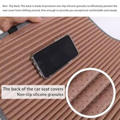 Car Seat Covers,2Pack Bottom Car Seat Pads Cushions for Automobiles,Buckwheat Hulls Universal Leather Car Seat Protector Ventilated Driver seat Cover(2PC Beige Front Seat) - color: Beige/Beige