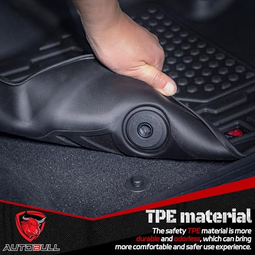 Floor Mats Compatible with 2011-2023 Dodge Charger RWD & Chrysler 300 Rear-Wheel Drive ONLY, All Weather TPE Floor Liners, Custom Fit Car mats, 1st & 2nd Row, Black