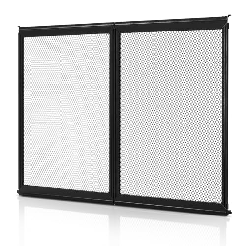 VEVOR RV Screen Door Protector, 26.5 x 20 inch Door Grille, Easy to Install and Disassemble, Reinforced Breathable Protective Mesh, Aluminum Alloy Camper RV Entry Protector for Pet Protection, Black - size: 20 x 26.5 in