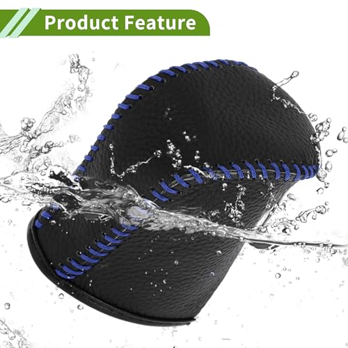 Gear Shift Knob Cover for Lexus NX300 2014-2021 Anti-Slip Pebbled Black Blue Stick Shifting Handle Protector Faux Leather 1 Pc