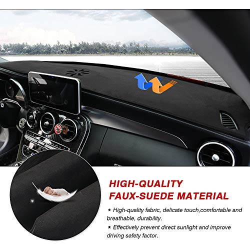 Cartist Suede Dash Mat for Mercedes Benz GLC 2016-2021 2022 Dash Cover Nonslip Dashboard Mat Protector Sunshade No Glare - size: dash mat for Benz GLC 2016-2022