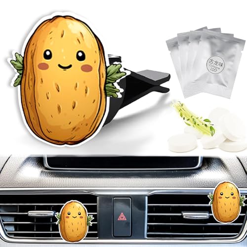 Cute Car Air Freshener Clips Potato Car Vent Clip Potato Cars Scents Cologne Air Conditioner Clip Auto Vent Interior Decoration Cars Accessories Potatos Loves Gifts for Women Men - color: Potato