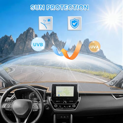 KUST Gray Dash Cover Compatible with Chevy Chevrolet Equinox EV 2025 2026 Dashboard Cover Accessories for Equinox EV Non-Slip Polyester Dashboard Mat Center Console Sunshield Protector No Glare - size: Equinox EV 25-26(Gray)