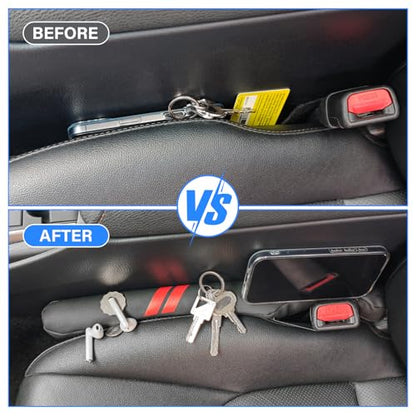 Car Seat Gap Filler for Dodge Accessories Durango Charger Challenger Dart Journey Block The Gap Between Seat and Console Stop Things from Dropping (2PCS, Black)