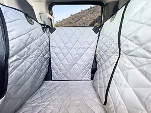 4Knines Truck & Car Door Protector for Dogs – Heavy-Duty Interior Protector for Truck Floor Hammock– Pet Friendly Car Door Covers for Dogs - Scratch Resistant, Easy to Clean Design, Set of 2 (Grey) - color: Grey