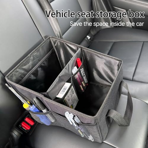 Car Organizer - Car Organizers and Storage, Collapsible Small Car Seat Storage Organizer for Console Front/Back, Automotive Backseat Organizer Passenger Seat Organizer