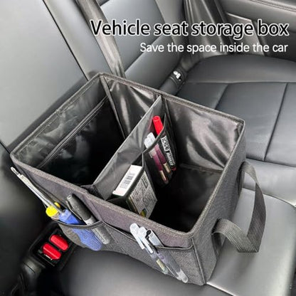 Car Organizer - Car Organizers and Storage, Collapsible Small Car Seat Storage Organizer for Console Front/Back, Automotive Backseat Organizer Passenger Seat Organizer