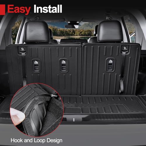 Cargo Mat for Honda Pilot 2023-2025 2026, All Weather TPE Cargo Liner with Backrest Mat Interior Protection for Honda Pilot TrailSport Touring Elite EXL Black Edition Accessories - size: for 2023-2026 Honda Pilot Cargo Mats