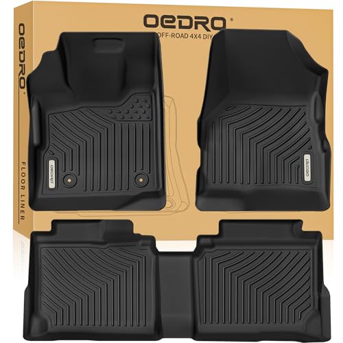 OEDRO Floor Mats Fit for 2012-2017 Chevy Equinox L/LS/LT/LTZ/Premier & 12-17 GMC Terrain SL/SLE/SLT/Denali, TPE All-Weather Custom Fit Floor Liners Waterproof, 1st & 2nd Row Car Mats Accessories Black - style: 12-17 Equinox/Terrain 1st & 2nd Row