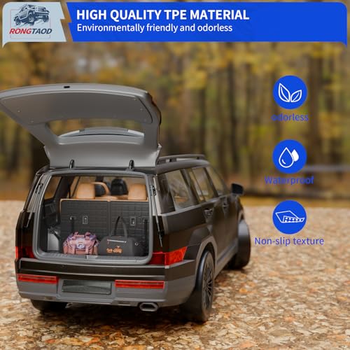 Cargo Mat Compatible with 2024 2025 2026 Hyundai Santa Fe Trunk Mat Cargo Mat Cargo Liner All Weather Santa Fe Accessories (Trunk Mat with Backrest Mat)