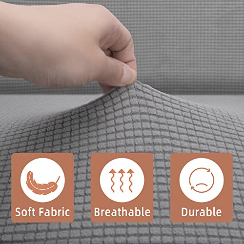 Tlswshsy RV Dinette Cushions Covers- RV Stretch Sofa Seat Slipcovers -Washable Loveseat Sofa Furniture Protector for RV Camper Car Bench (Grey 2 Backrest Covers & 2 Bench Covers) - color: Grey