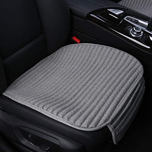 Gray Car Seat Covers,2 Pack Buckwheat Hulls Bottom Seat Covers for Cars,Universal Car Seat Cushion(2PC Gray Front Seat) - color: Gray/Gray