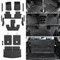 Floor Mats Cargo Mat for 2021-2025 2026 Jeep Grand Cherokee L w/Captain Chair (Only for 6-Seater w/o 2nd Row Armrest), All Weather TPE Trunk Cargo Liner Car Accessories (L | Floor Mats Set) - style: Grand Cherokee L | 2021-2026 | Floor Mats Set