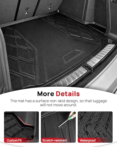 Original 2018-2024 X3 Cargo Liner for BMW X3 - Custom Fit All Weather TPE Trunk Mat - 3D Shaped Laser Measured Cargo Mat for BMW X3 2018-2024 (Not Fit X3 xDrive30e) - color: 2018-2024 X3 Cargo Liner
