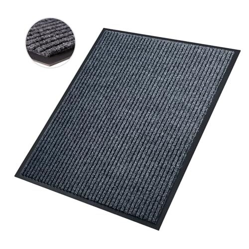 Front Door Mat,4'x5'Indoor Outdoor Door Mat,Heavy Duty Durable Welcome,Commercial Floor Mats Inside Outside Entrance, Waterproof All-Season, All-Weather Non Slip Backing Doormat for Entryway,Black - size: 48"x60"