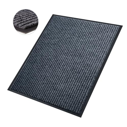 Front Door Mat,2'x3'Indoor Outdoor Door Mat,Heavy Duty Durable Welcome,Commercial Floor Mats Inside Outside Entrance, Waterproof All-Season, All-Weather Non Slip Backing Doormat for Entryway,Black