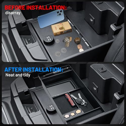 Center Console Organizer Compatible with Chevy Silverado 1500 2019-2022, Compatible with GMC Sierra 1500, 2020-2023 Silverado Sierra 2500HD 3500HD Insert Tray Pallet Storage Accessories