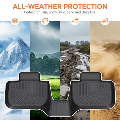 Floor Mats for Dodge Challenger RWD 2015-2023 (Not for AWD or 3.6L V6 Engine Models), Custom Fit Heavy Duty TPE All Weather Protection, Waterproof Non-Slip Black Car Liners (Two-Row Floor Mats) - style: 04) For Dodge Challenger RWD | 2015-2023 | 1st & 2nd
