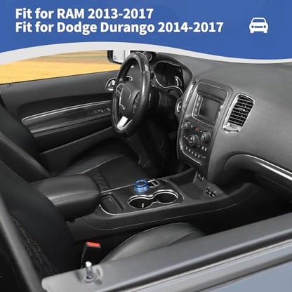 RT-TCZ for RAM Gear Shift Knob Ring Trim Cover Fit for RAM 2013-2017 for Dodge Durango 2014-2017 Blue Interior Accessories Aluminum Alloy
