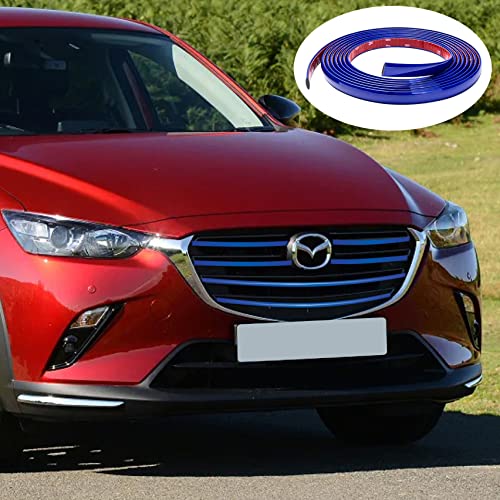 Dark Blue Car Motor Bike Self-Adhesive Exterior and Interior Molding Trim Universal Dashboard Bumper Window Door Body Side Decorative Strip Scratch-Proof (Width: 1/2 inch (12mm), 16Ft) - size: 16Ft, style: Width: 1/2 inch (12mm)