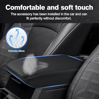 Autorder Center Console Cover for 2024 2025 2026 Toyota Tacoma Accessories Armrest Cover Anti-Scratch Middle Console Pad Leather Armrest Protector - size: 24-26 Tacoma Armrest Cover