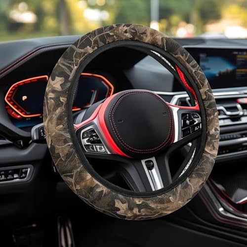 AFPANQZ Steering Wheel Cover for Cars Universal Fit 14 to 15 inch, Branch Pattern Car SUV Sedans Accessories Steering Wheel Protection Sweat Absorption - color: Branch Pattern