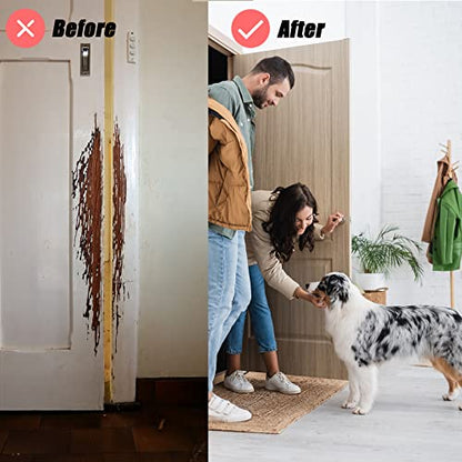Door Protector from Dog Scratching, Clear Vinyl Dog Scratch Door Protector Heavy Duty Anti Claw Shield Guard for Wall Window Furniture
