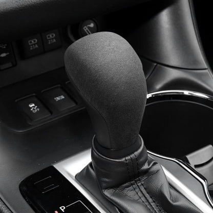 for Toyota Highlander Land Cruiser Prado Car Gear Shift Knob Cover Suede Protective Decoration Vehicle Auto Modified Accessories (Lacquered)