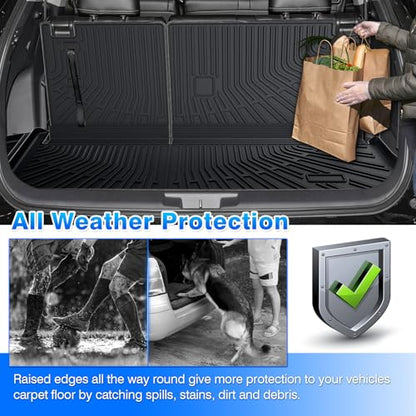 Cartist Floor Mats for Toyota Highlander 2020-2026 7 Seat (Both Hybrid and Gas, Not Grand), All Weather Cargo Liner with Backrest Mat and Door Sill Guards for Highlander Accessories, Heavy Duty - size: 1)Toyota Highlander 7 Seat 20+ Full Set