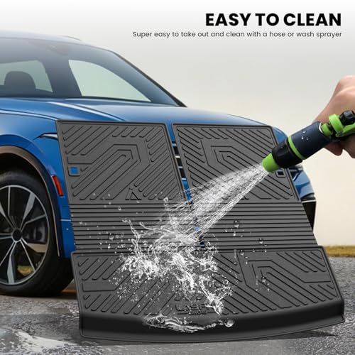 LASFIT Cargo Mat & Seatback Mat for Volkswagen Tiguan 2018-2024(Fit 7 Seats), Custom Fit All-Weather TPE Rubber Backrest & Trunk Mats for VW Tiguan Accessories, Waterproof, Easy to Clean, Black - size: 2)2018-2024|For VW Tiguan|Backrest & Cargo