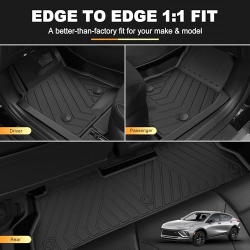 Floor Mats & Cargo Liner & Backrest Mat Compatible with Buick Envista 2026 2025 2024: All Weather Floor Mat Envista TPE Accessories Trunk Mat Back Seat Cover Protector Full Set - style: (1) 2024-2026 Envista | Floor Mats & Cargo Mat with Backrest Mat