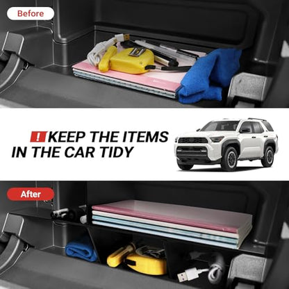Hellet Glove Box Organizer Compatible with Toyota 2025 2026 4Runner Accessories Center Console Organizer Insert Compartment Tray - size: for Toyota 2025-2026 4runner (Glove Box)