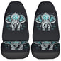 Dujiea Painted Mandala Tribe Elephant Car Front Seat Covers 2 Pcs Universal Auto Seat Covers Front Seats Only, Vehicle Bucket Seat Protectors Fit for Most Car SUV Sedan and Truck - color: Painted Mandala Tribe Elephant
