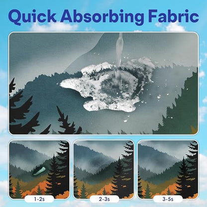 2 Pack Car Seat Towel Covers, Sweat Protector for Front Seats, Premium Thickened Microfiber with National Park Geyser Landscape, Breathable & Quick Dry, Slip-on Headrest Pocket for Gym, Beach, Running - color: Geyser Landscape