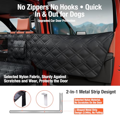 Surfcabin Truck Back Seat Extender for Dogs – Waterproof Full Size Pickup Pet Seat Cover with Door Protection, Hard Bottom Holds 420 lbs Dog Hammock for F150, RAM 1500 & More - size: Fit for Fullsize Trucks