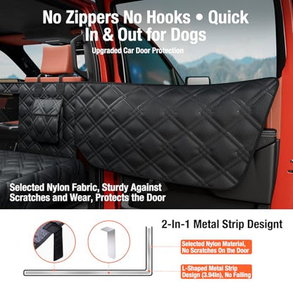 Surfcabin Truck Back Seat Extender for Dogs – Waterproof Full Size Pickup Pet Seat Cover with Door Protection, Hard Bottom Holds 420 lbs Dog Hammock for F150, RAM 1500 & More - size: Fit for Fullsize Trucks