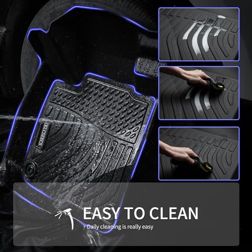 KELCSEECS Floor Mats & Cargo Liner for 2023-2026 Mazda CX50 (Not for Hybrid), All Weather Protection TPE Floor Liners Front & Rear Row Full Set Accessories Black - style: 25) For 2023-2026 CX50 Full Set