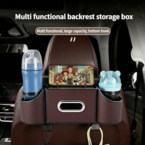 4-in-1 car organizer back seat, Multi-Pocket backseat car cup holder, Universal back seat cup holders for cars, car organization, for Travel & Daily Use (KARTAN)