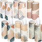Outus 12 Pcs Boho Car Tissues Cylinder Holder with 3 Ply Facial Tissue Bulk Black White Round Tissue Holder Travel Tissues Boxes Container for Car Cup Wedding Birthday Party - style: Boho 1