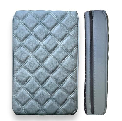 EMZ Leather Center Console Armrest Cushion Pad Accessories for Toyota Sienna 2021 2022 2023 2024 2025 (Gray) - color: Gray