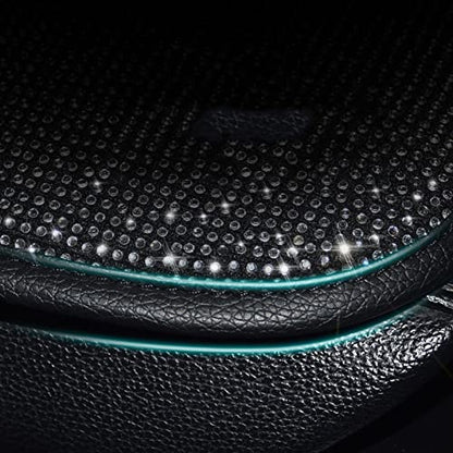 BetterJonny Auto Bling Car Armrest Cover, Crystal Rhinestone Auto Center Console Cover Pad Non-Slip Car Arm Rest Cushion Pad Universal Bling Car Accessories for Most Car (13.2 X 9.3 Inch)