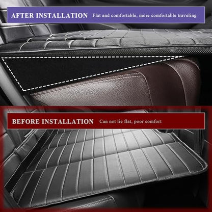 Sun Walker 2 PCS Auto Seat Wedge Leveling Cushion, Comfortable Ergonomic Backseat Wedge Booster for Fatigue Relief, Angled Design Rear Seat Leveling Mat for Cars Trucks SUVs