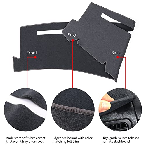 Dash Cover Custom Fit for 1999-2006 GMC Sierra/Chevy Chevrolet Silverado,2000-2006 GMC Yukon XL/Chevy Suburban Tahoe Avalanche,Dashboard Mat Pad (Gray) - color: Gray