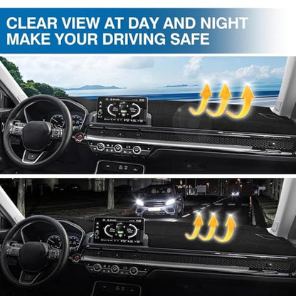 KUST Black Dash Cover for Honda CR-V CRV 2023-2025 2026(with HUD) Polyester Dashboard Cover Non-Slip Interior Accessories for Honda CRV CR-V Custom Fit Dash Mat Sunshade No Glare - size: For CRV 23-26