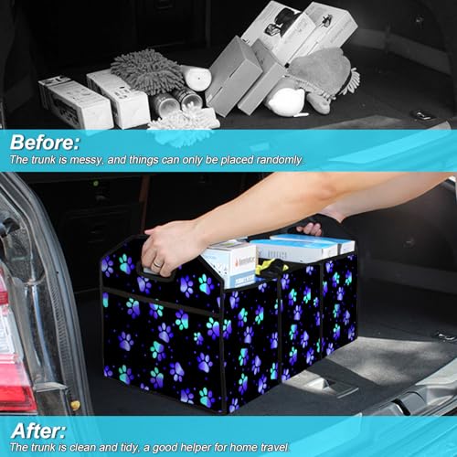 Galaxy Collapsible Trunk Organizer Automotive Storage Car Multicompartment Large Capacity - color: Galaxy