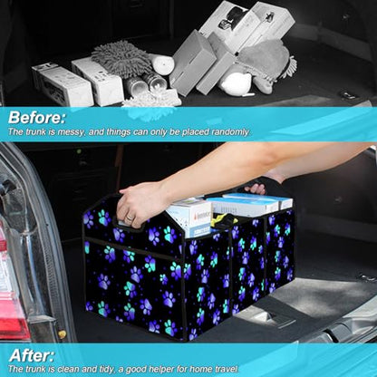 Galaxy Collapsible Trunk Organizer Automotive Storage Car Multicompartment Large Capacity - color: Galaxy